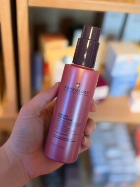 Pureology Smooth Perfection Leave-In Spray - Metallic Pink with Purple Pump